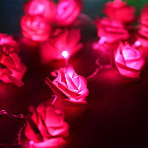 LED 로맨틱 플라워전구 20P (핑크) -/크리스마스/전구/LED전구/트리/츄리/예쁜/인테리어/디피/장식/매장/소품/용품/은은한