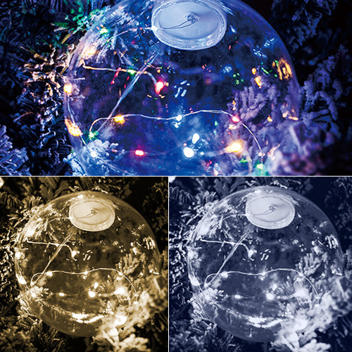 LED 80P 드럼(와이어전구) 10cm 라운드볼 투명선 (웜/백색/칼라)-/크리스마스전구/LED전구/트리전구/츄리전구/예쁜전구/트리용품 